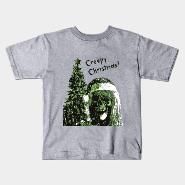 Creepy skeletal Christmas! Kids T-Shirt by Improgism 